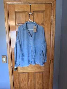Women's Oversized Denim Tunic Dress
